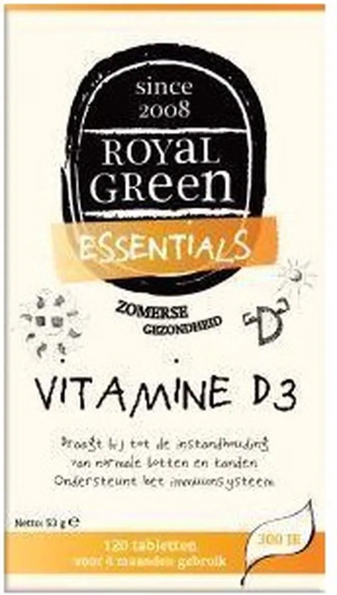 Royal Green Vitamine D3 120 Stuks - 120g