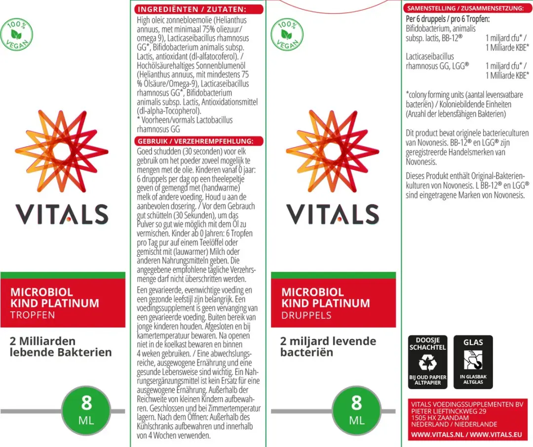 Vitals Microbiol Kind Platinum Druppels 8ml - 16 Dagdoseringen