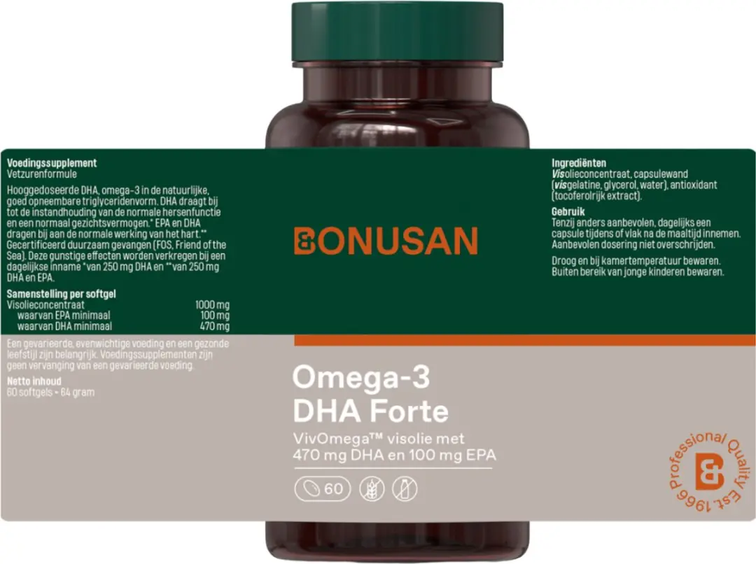 Bonusan Omega-3 DHA Forte 60 Softgels