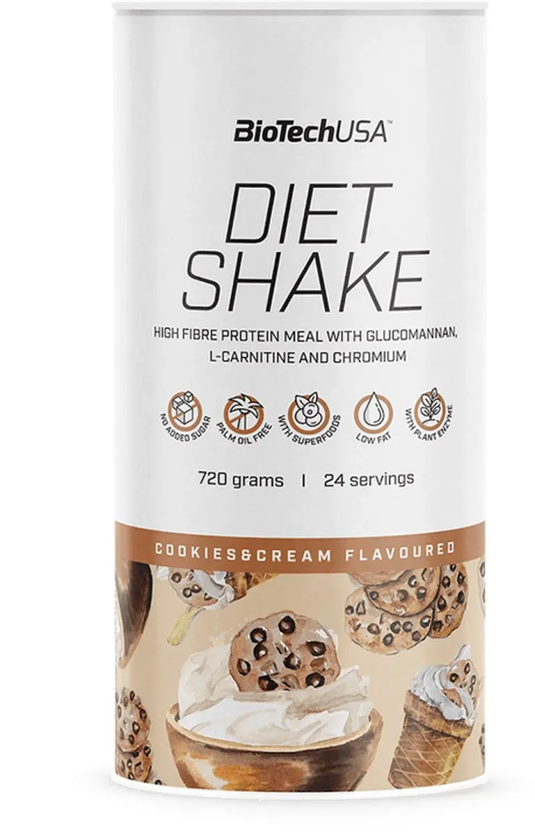 BioTechUSA Diet Shake Cookies & Cream 720g