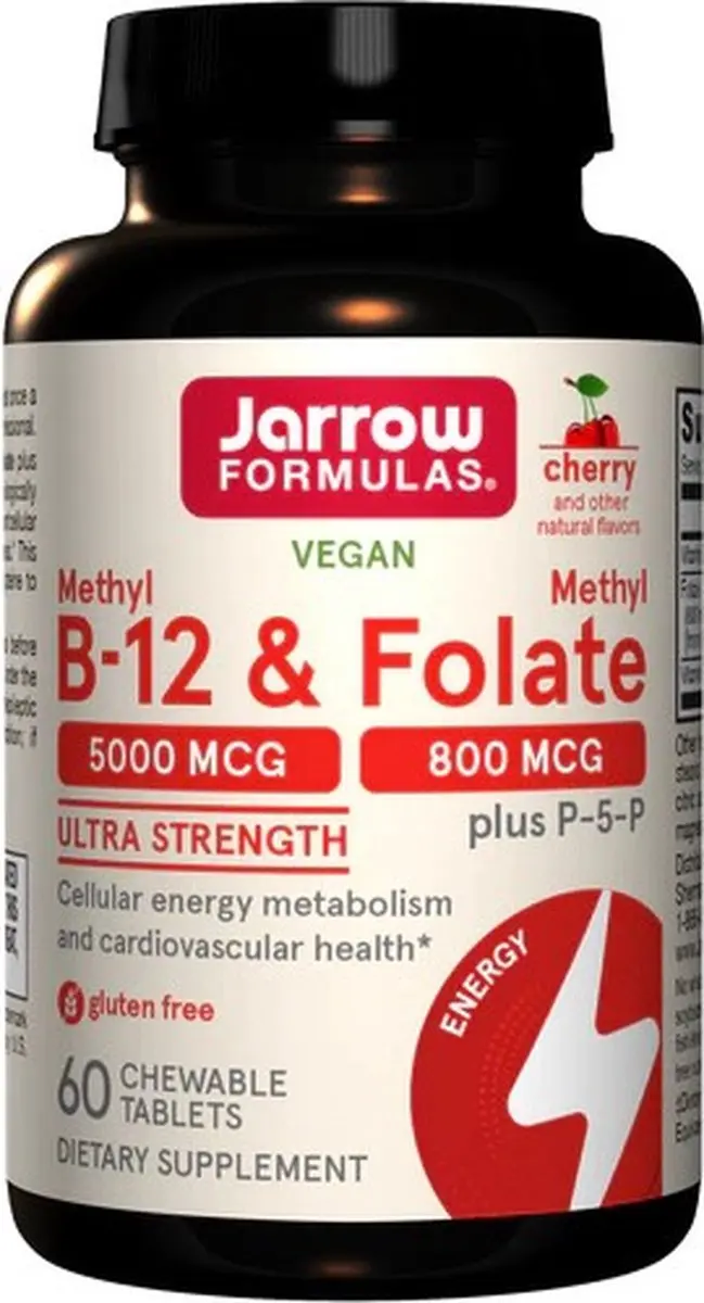 Jarrow Formulas B-Methyl 5mg & Folate 800mcg Zuigtabletten
