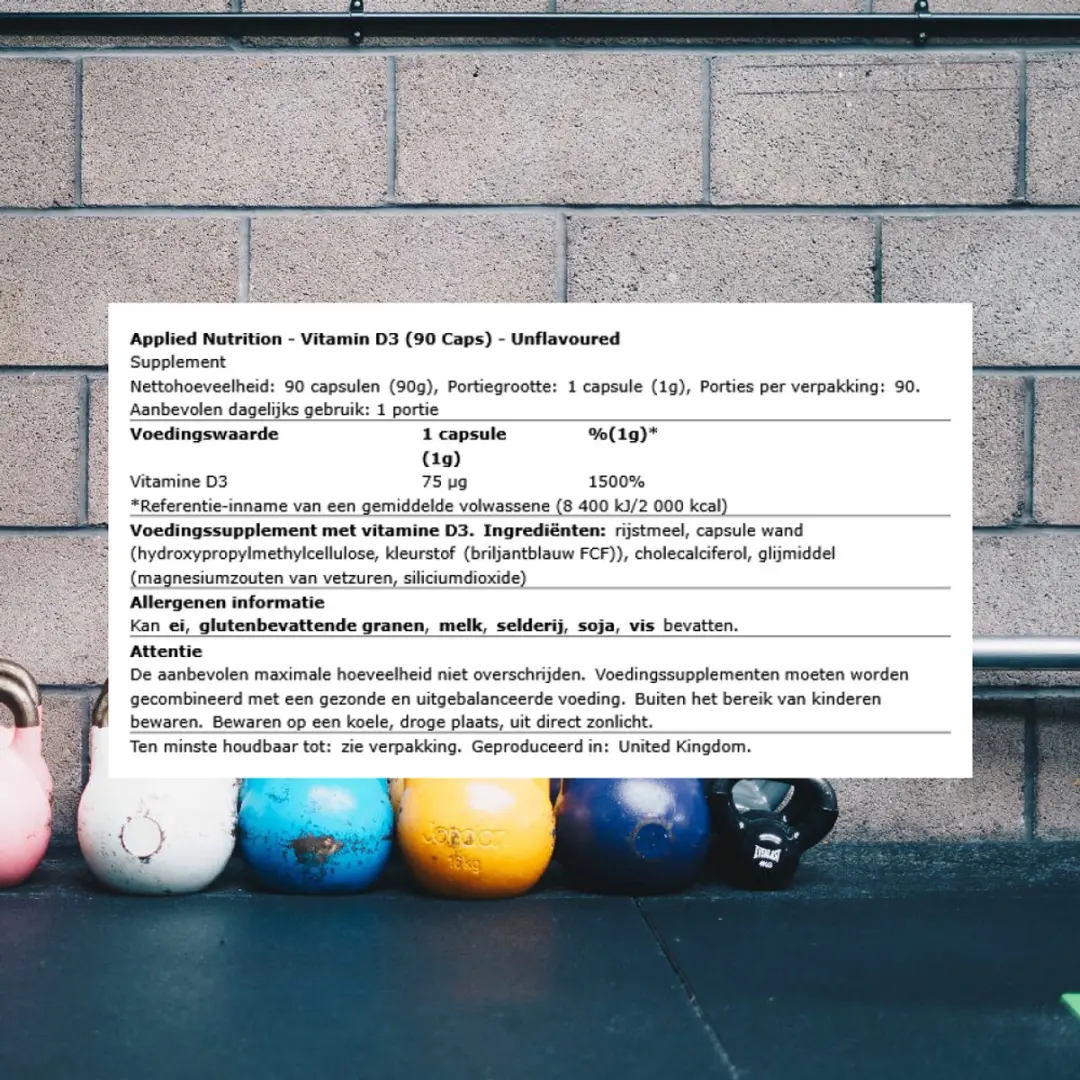 Applied Nutrition Vitamin D3 90 Capsules