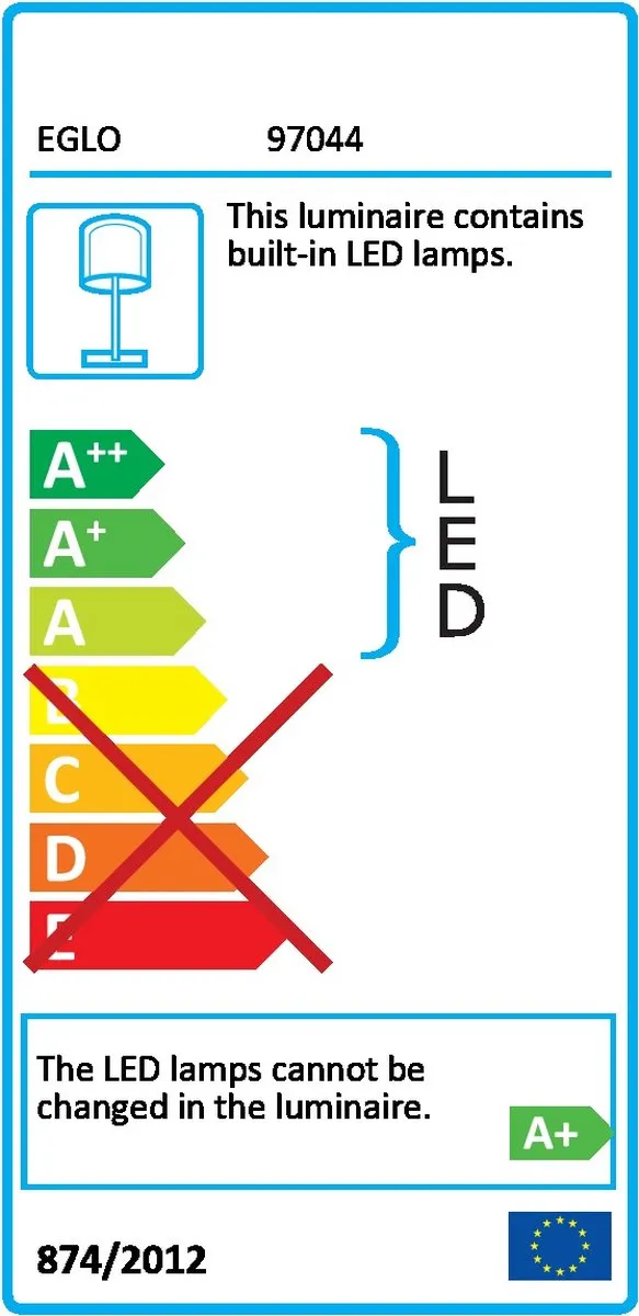Eglo La Seca LED Tafellamp - 20cm - Wit