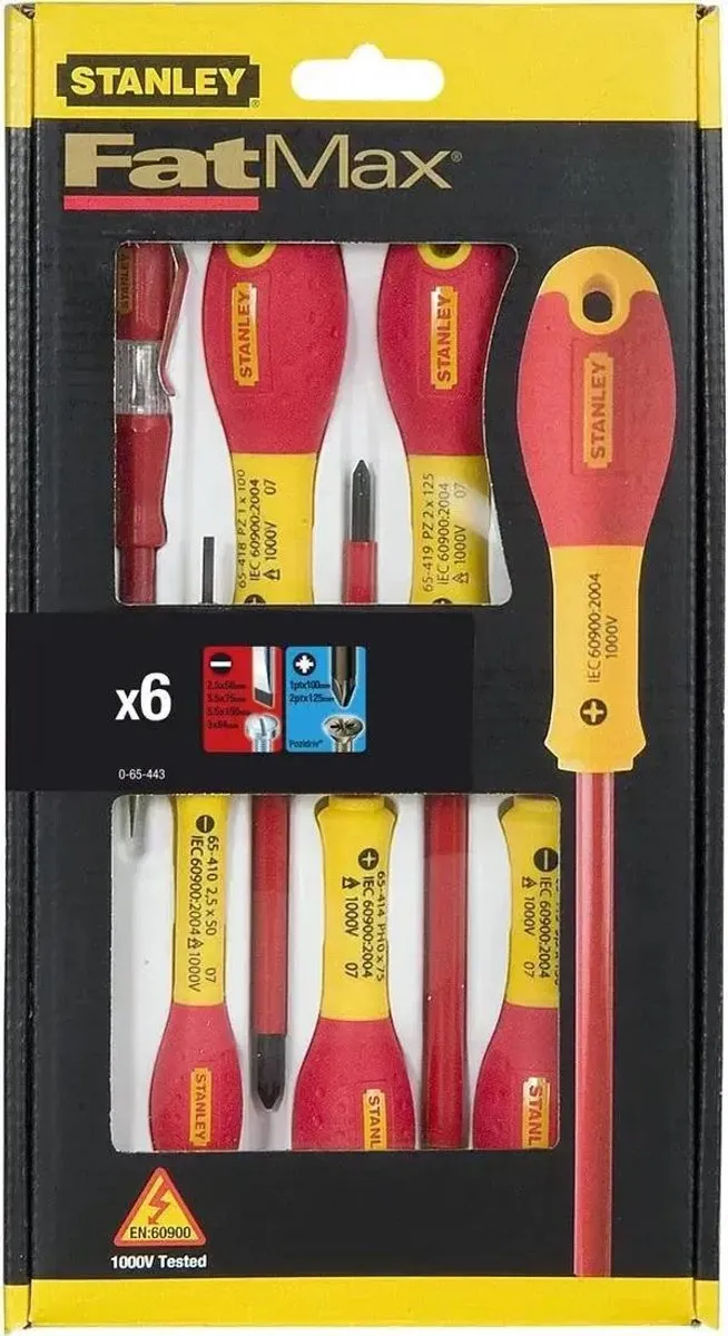 Stanley FatMax VDE 0-65-443 Schroevendraaierset - 6-delig - afbeelding 6 van 6
