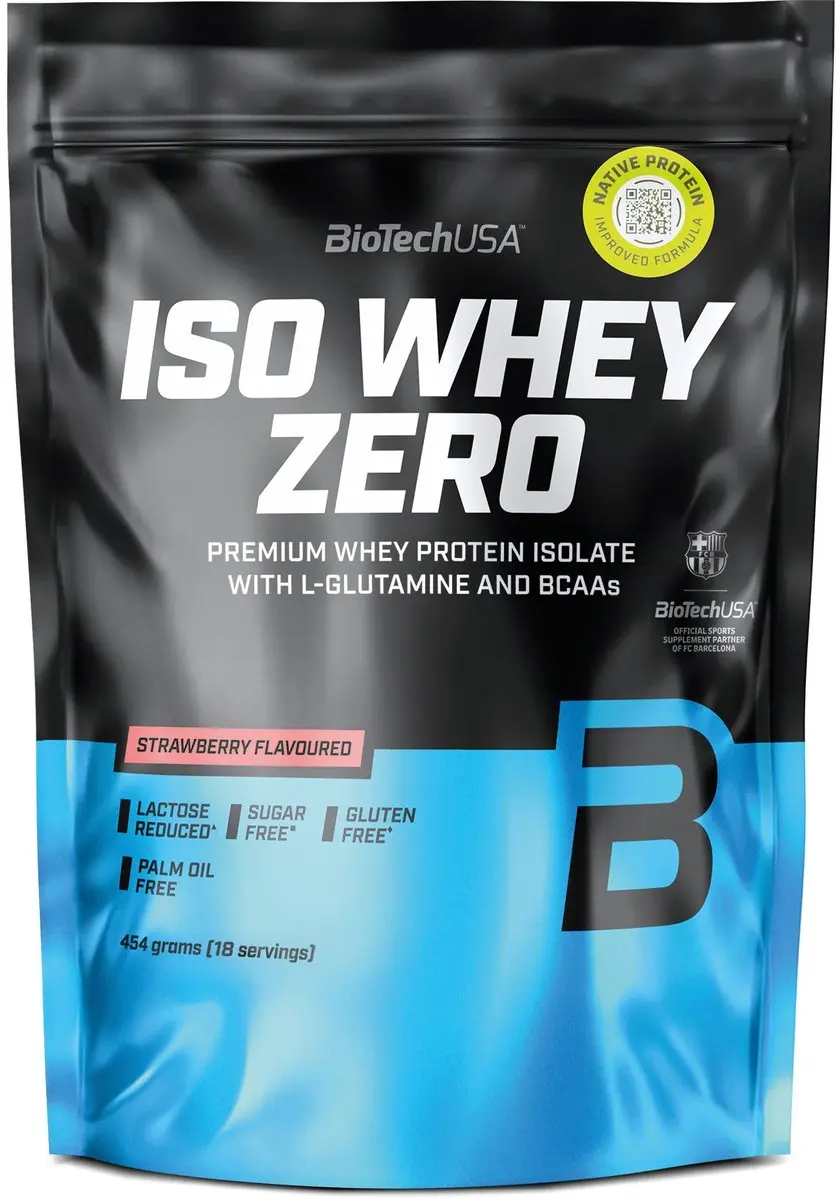 BioTechUSA Iso Whey Zero Aardbei 454g