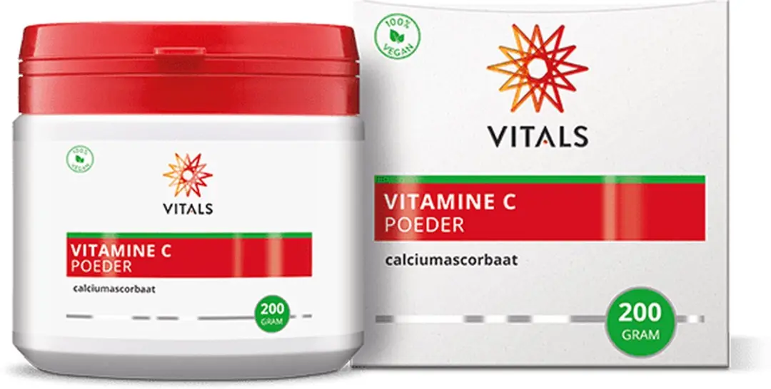 Vitals Vitamine C Poeder Calciumascorbaat 200g