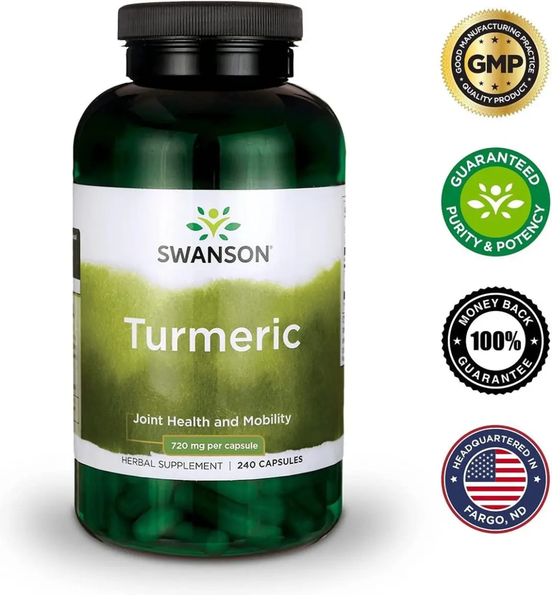 Swanson Kurkuma 720mg Capsules - 240 Stuks
