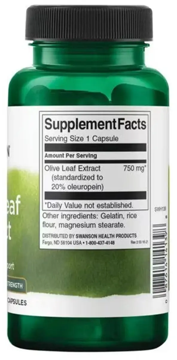 Swanson Olijfblad Extract 500mg - 90 Capsules