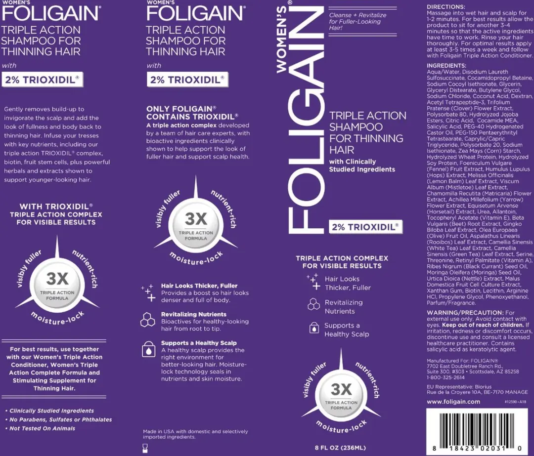 Foligain Anti-Haaruitval Shampoo Vrouwen 473ml