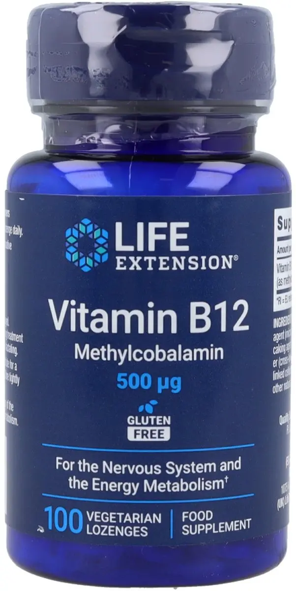 Life Extension Vitamine B12 EU Zuigtabletten - 100 Stuks