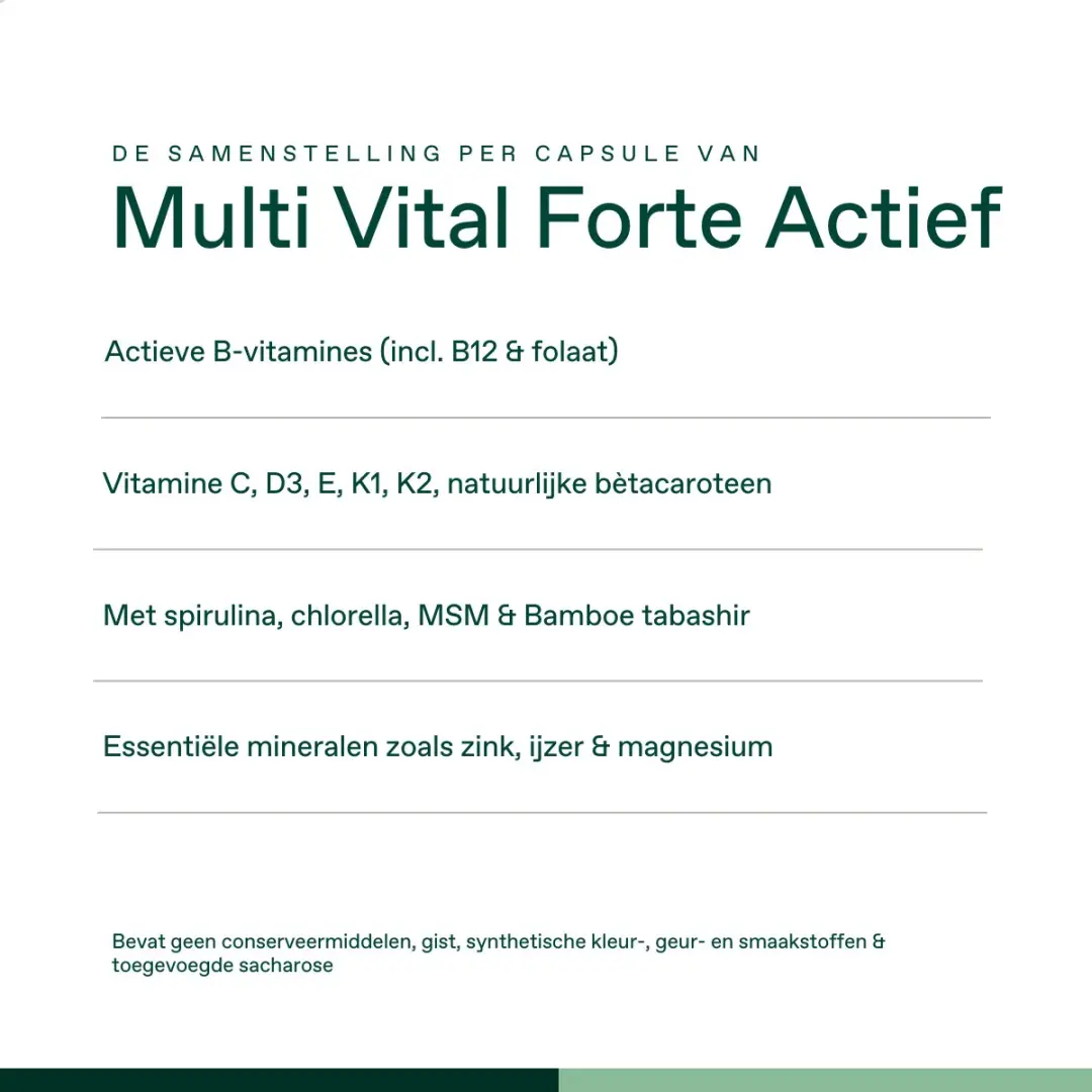 Bonusan Multi Vital Forte Actief Capsules - 180 Stuks