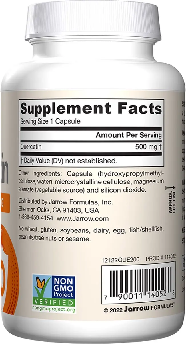 Jarrow Formulas Quercetin 500mg - 100 Capsules