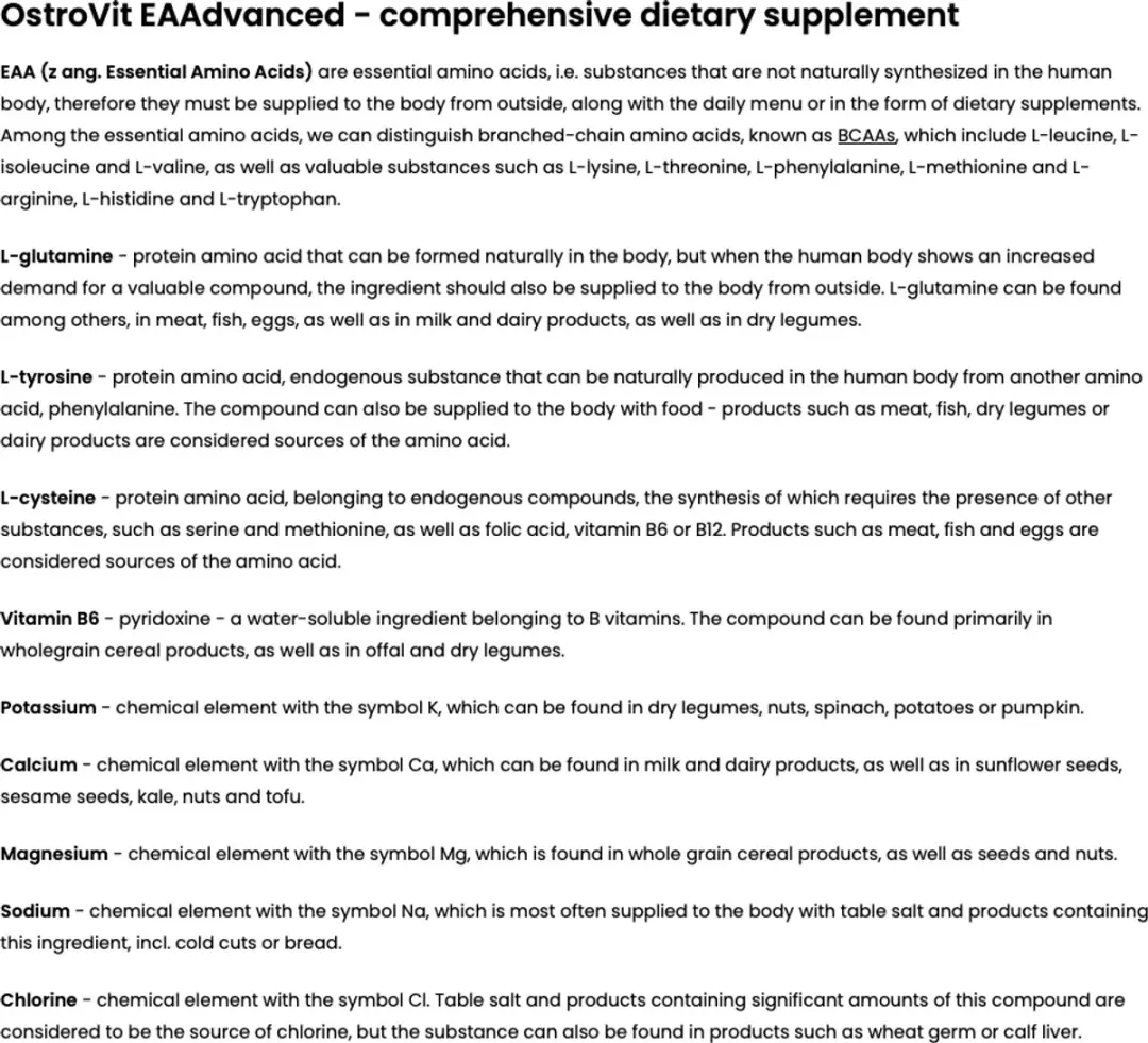 OstroVit EAAdvanced 360g - Pear Smaak