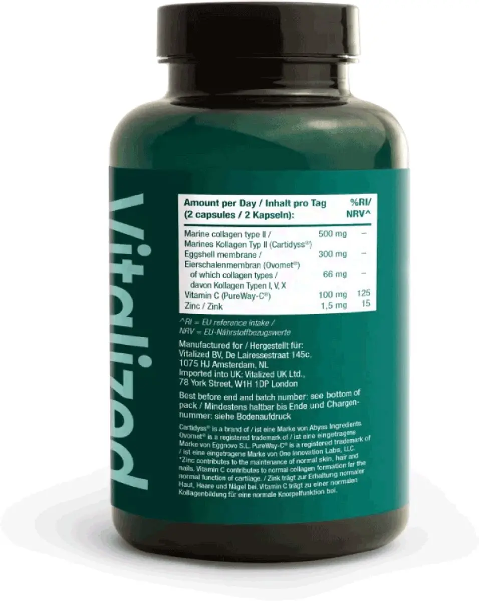 Vitalized Collageen Capsules 60 Stuks - 800mg