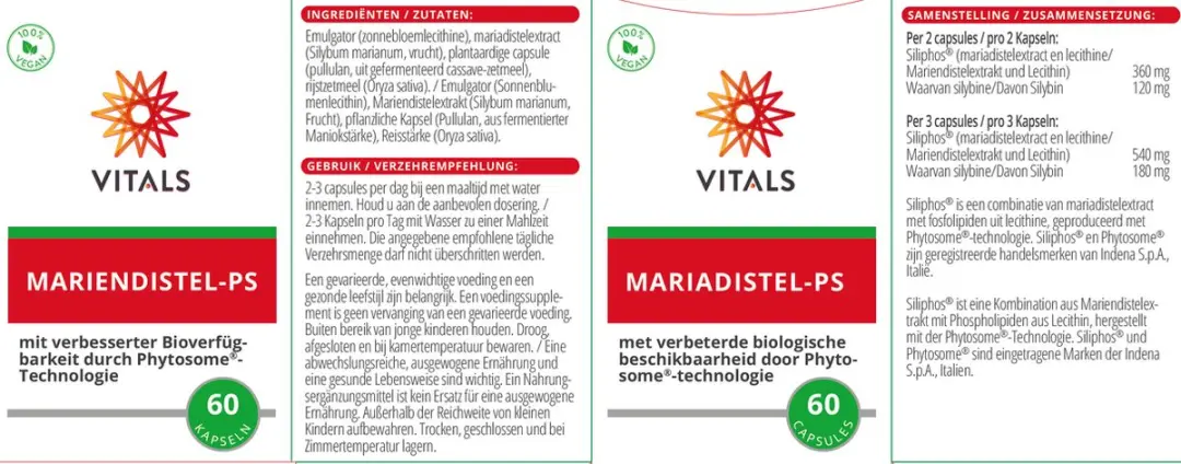 Vitals Mariadistel-PS 6 Capsules - 22g