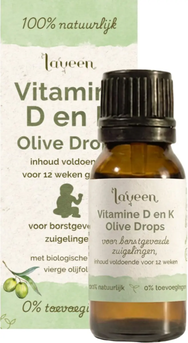 Laveen Olive Drops Zuigeling Vitamine D+K 10ml