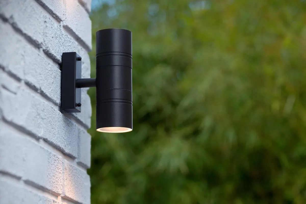 Lucide ARNE-LED Wandspot GU10 2x5W 2700K - Zwart