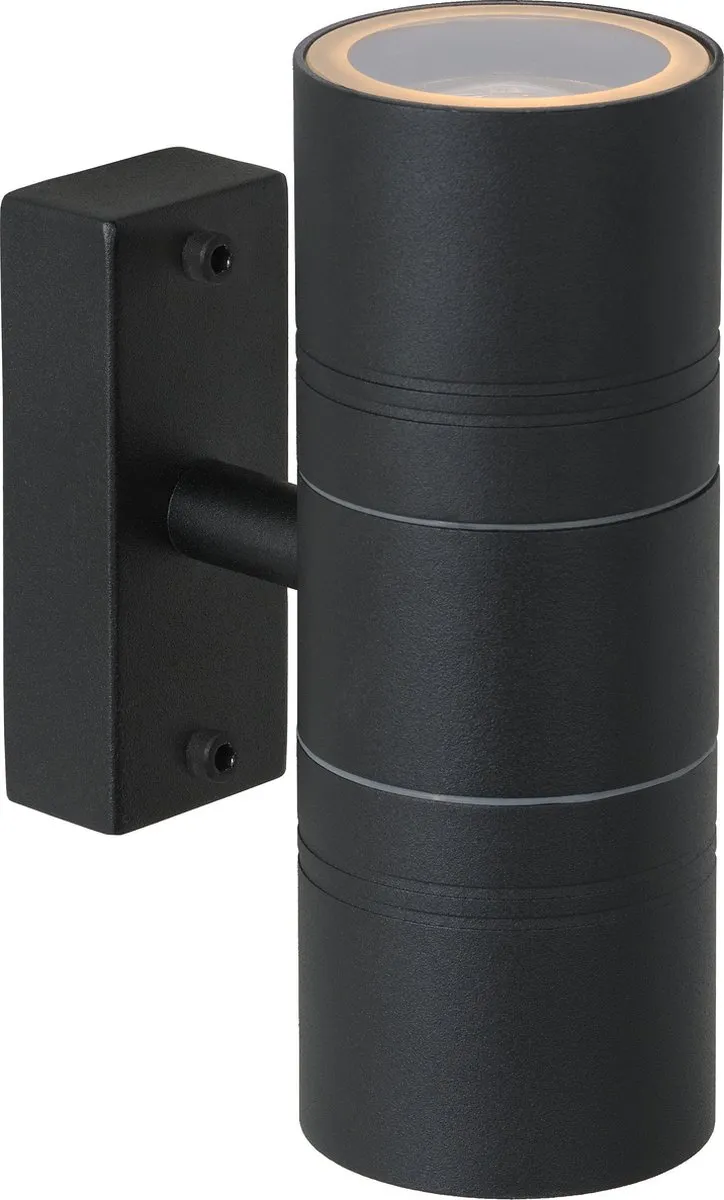 Lucide ARNE-LED Wandspot GU10 2x5W 2700K - Zwart