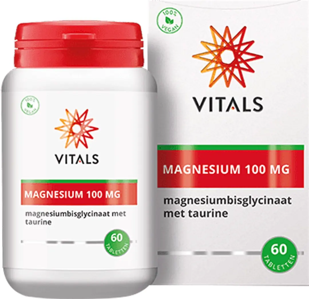 Vitals Magnesium Bisglycinaat 100mg - 60 Tabletten - afbeelding 6 van 6