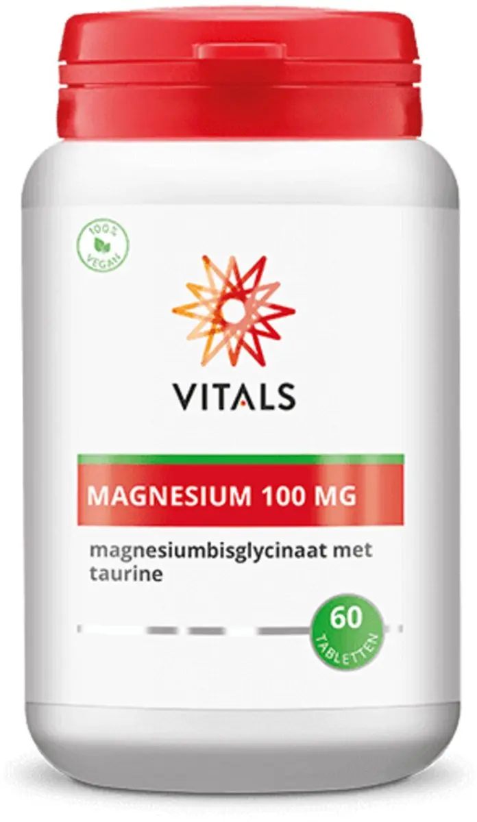 Vitals Magnesium Bisglycinaat 100mg - 60 Tabletten