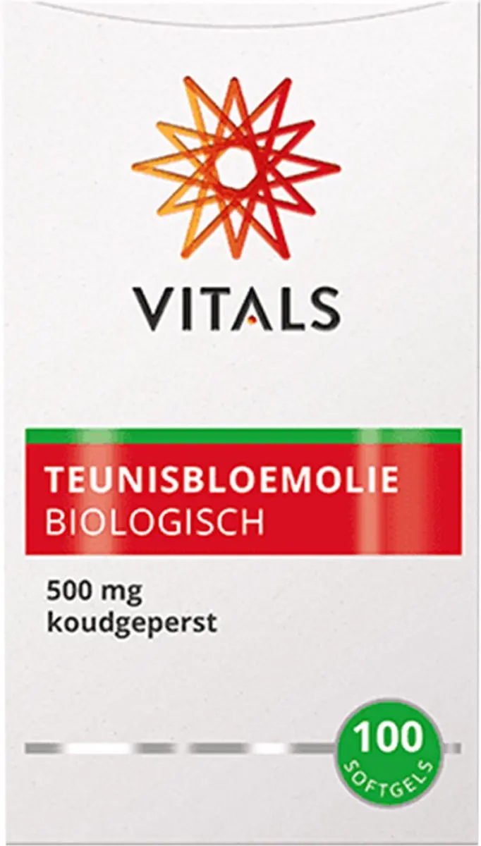 Vitals Teunisbloemolie Biologisch 100 Softgels - 500mg