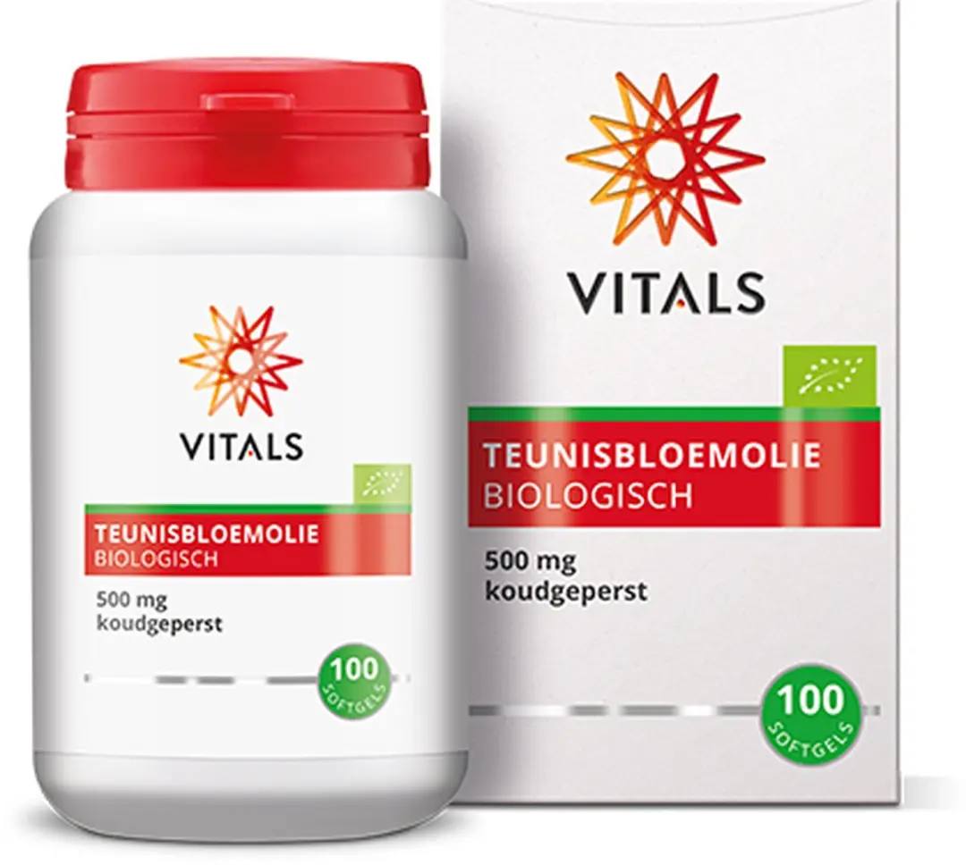 Vitals Teunisbloemolie Biologisch 100 Softgels