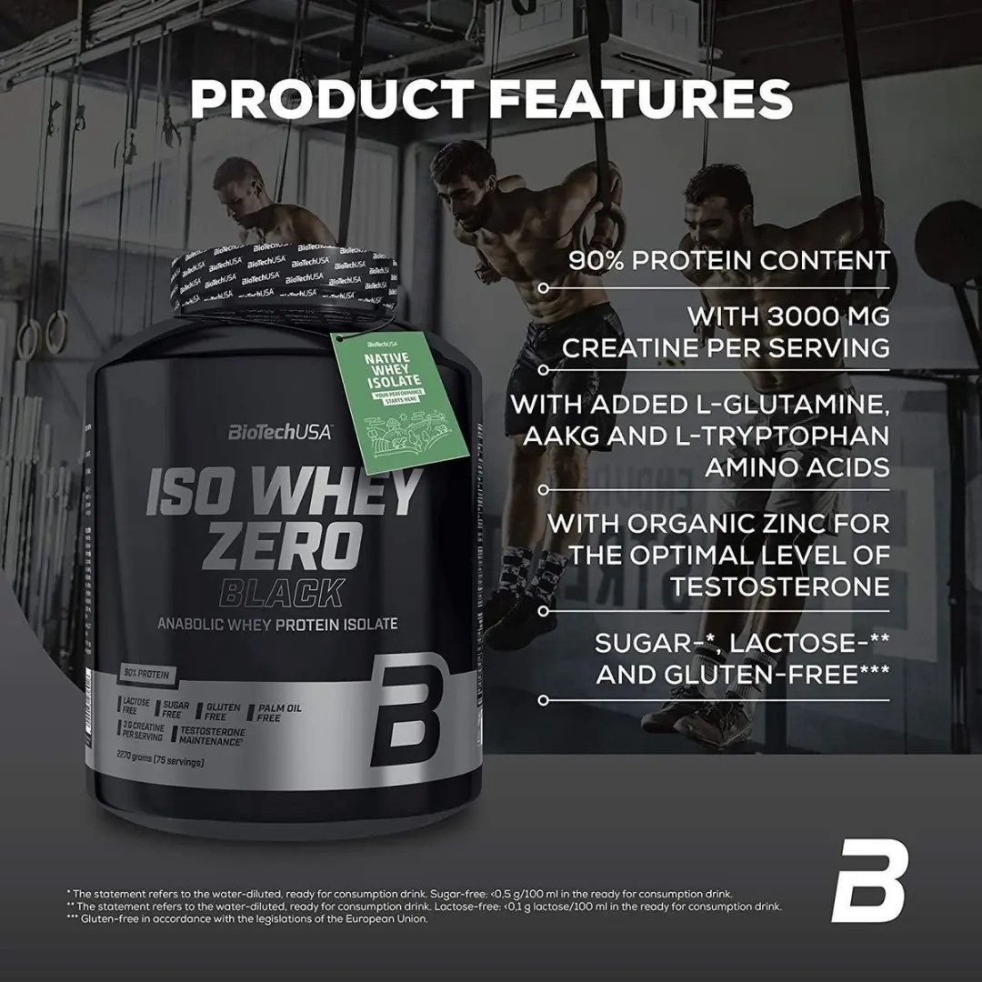 BioTechUSA Iso Whey Zero Black Proteinpoeder 908g - Chocolade
