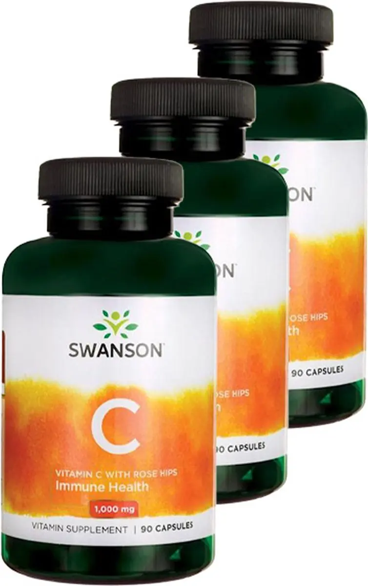 Swanson Vitamin C 1000mg met Rozenbottel