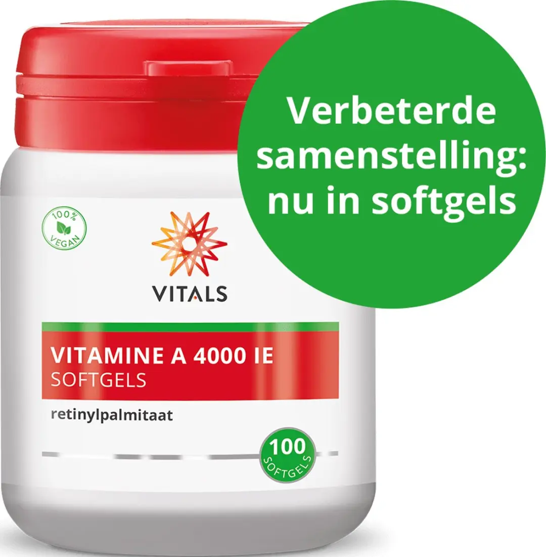 Vitals Vitamine A 4000 IE Softgels - 100 Stuks