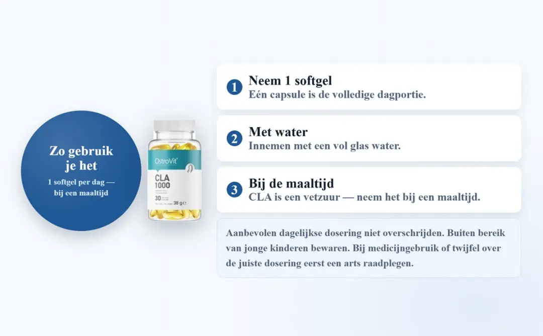 OstroVit CLA 1000mg Capsules - 30 Stuks
