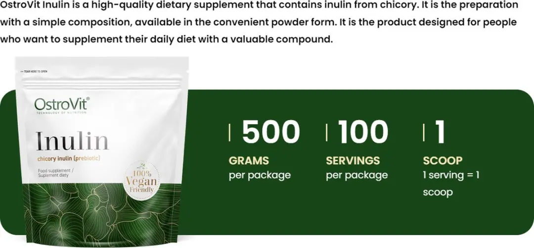 OstroVit Inuline 500g - Prebiotisch Supplement