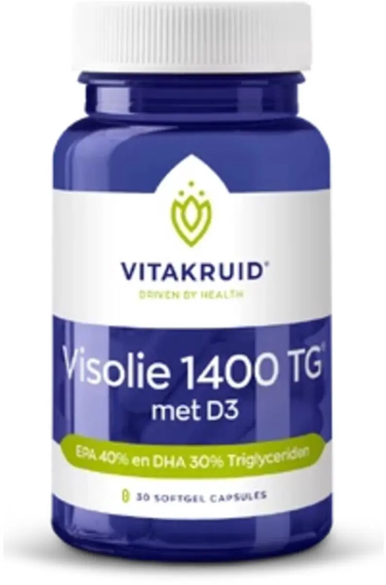 Vitakruid Visolie 1400 D3 Triglyceriden 60 Capsules