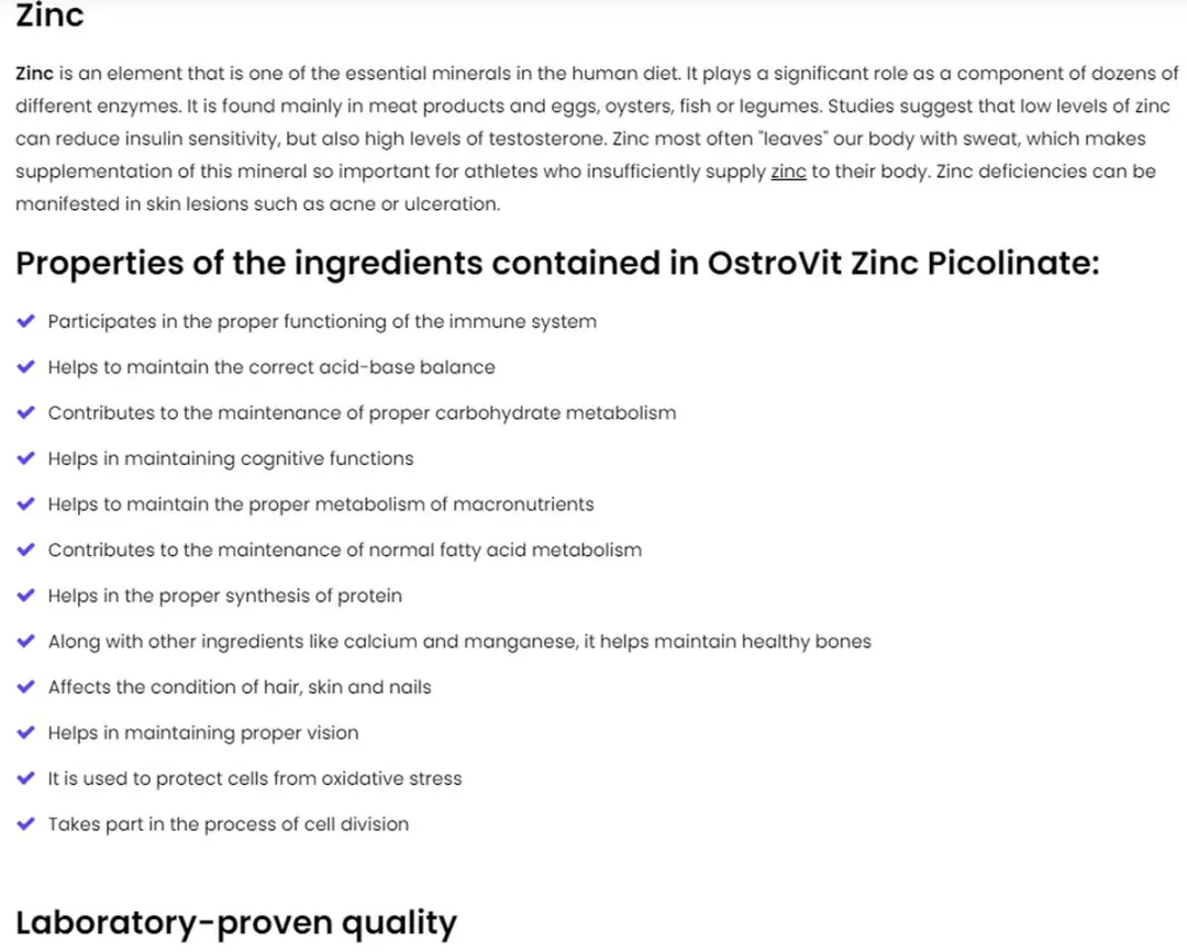 OstroVit Zinc Picolinate 150 Tablets - Pillendoos