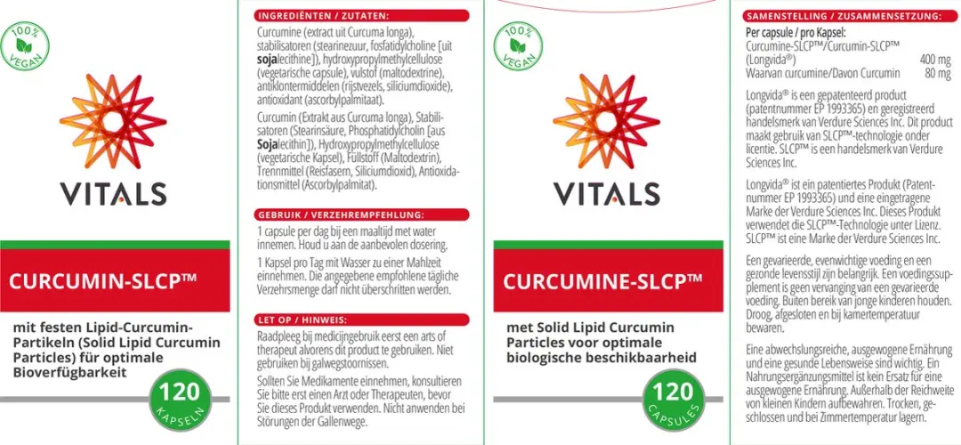 Vitals Curcumine-SLCP 120 Capsules