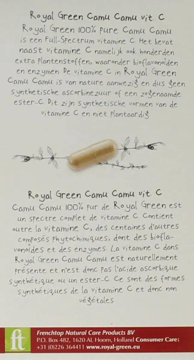 Royal Green Camu Camu Vitamine C 120 Capsules