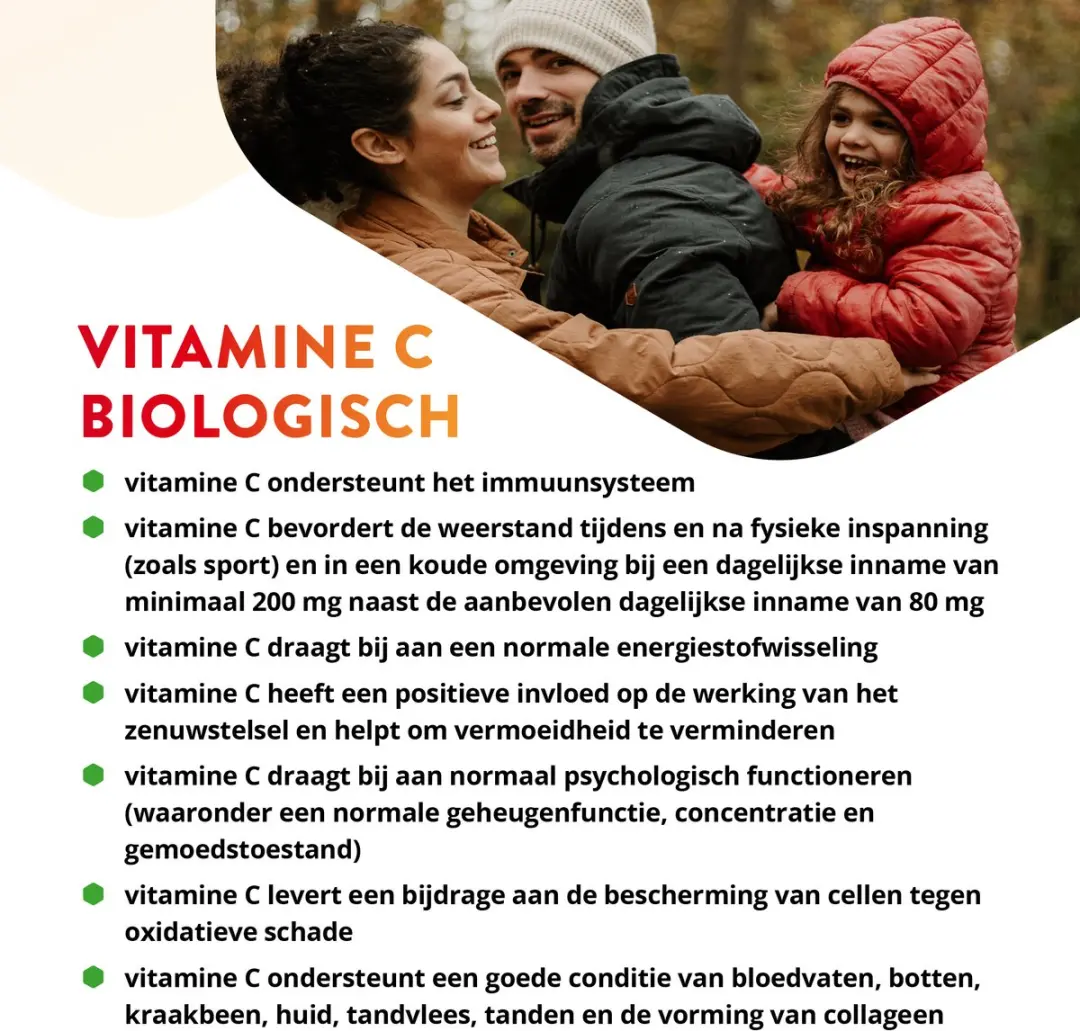 Vitals Vitamine C Biologisch 250mg - 60 Capsules