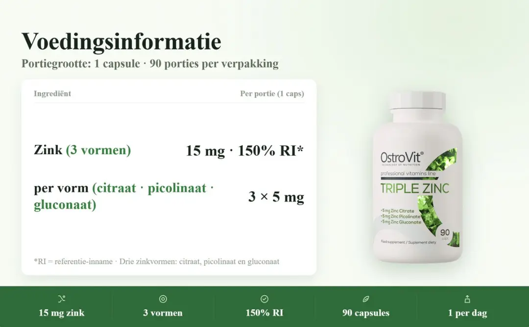 OstroVit Triple Zinc 90 Capsules