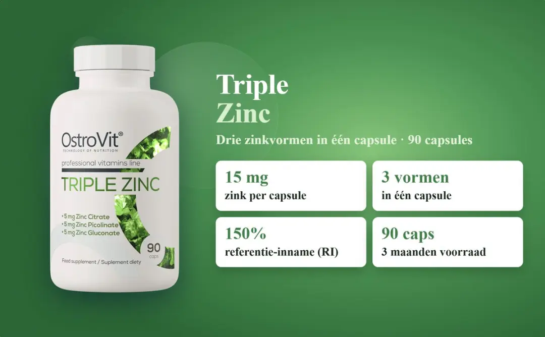 OstroVit Triple Zinc 90 Capsules