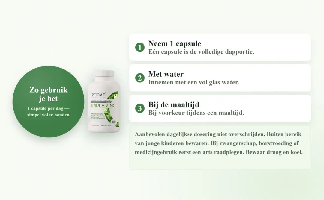 OstroVit Triple Zinc 90 Capsules