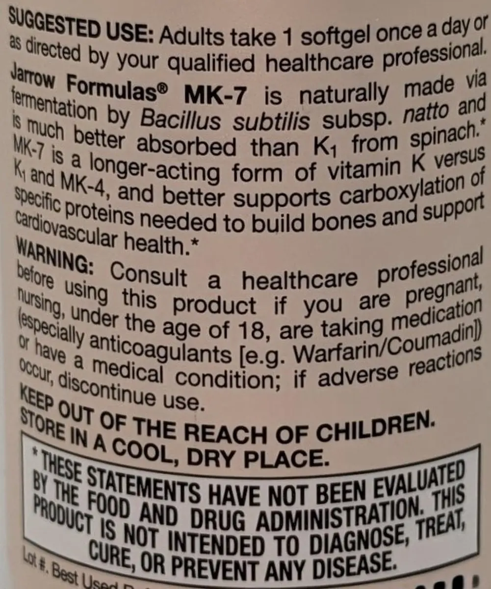 MK-7 90mcg Jarrow Formulas 120softgels