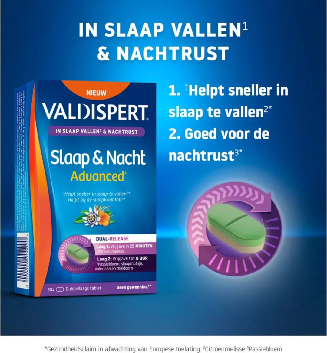 Valdispert Slaap & Nacht Advanced - 60 tabletten