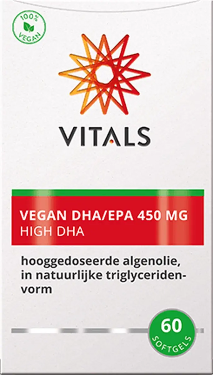 Vitals Vegan DHA/EPA 450mg Algenolie - 60 Softgels