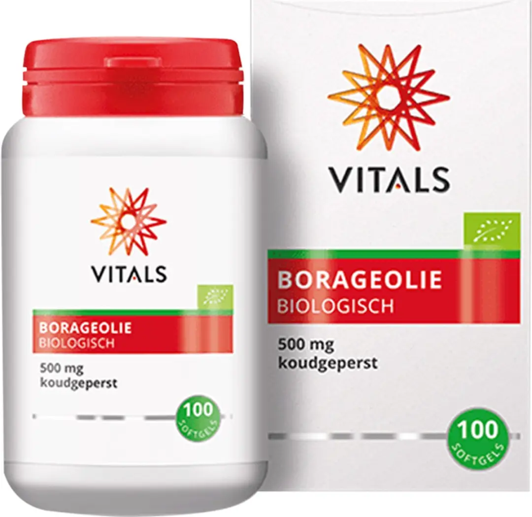 Vitals Borageolie Biologisch 500mg - 100 Softgels