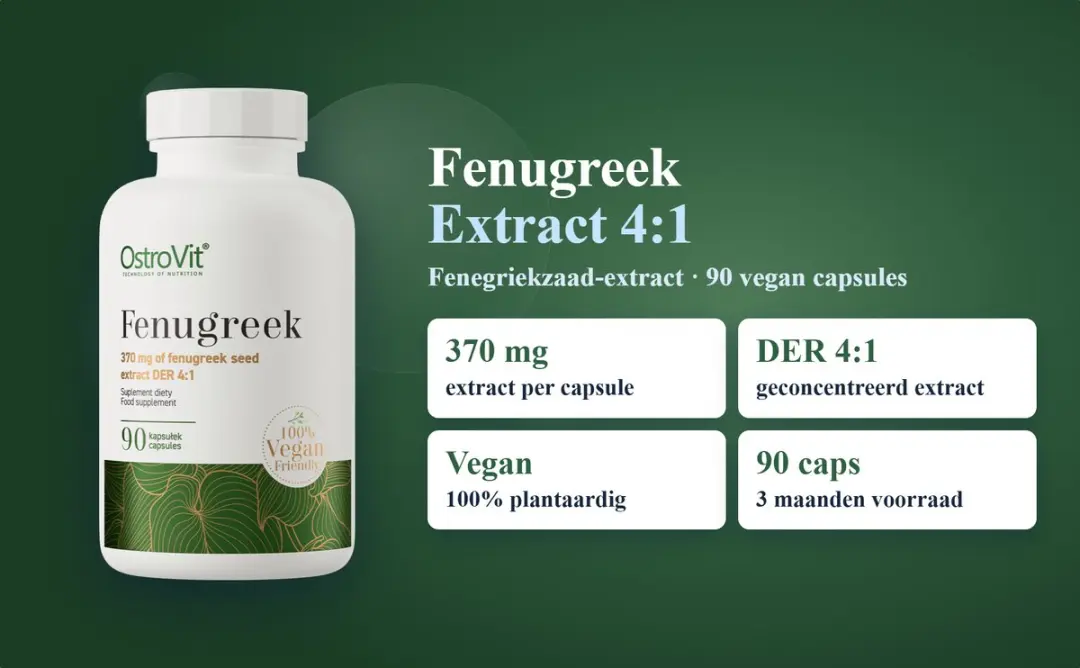 OstroVit Fenegriek VEGE Capsules - 90 Stuks