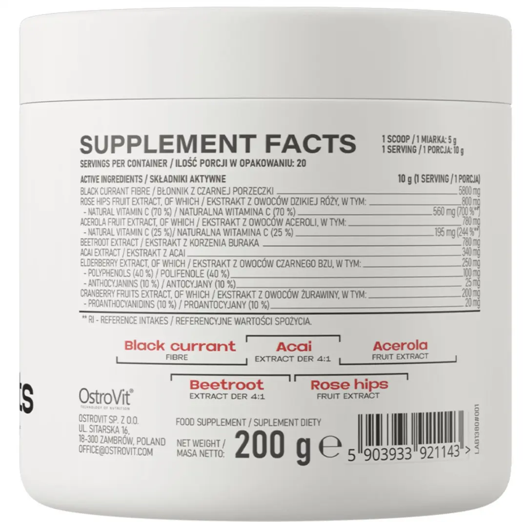 OstroVit Red Antioxidants Poeder 200g