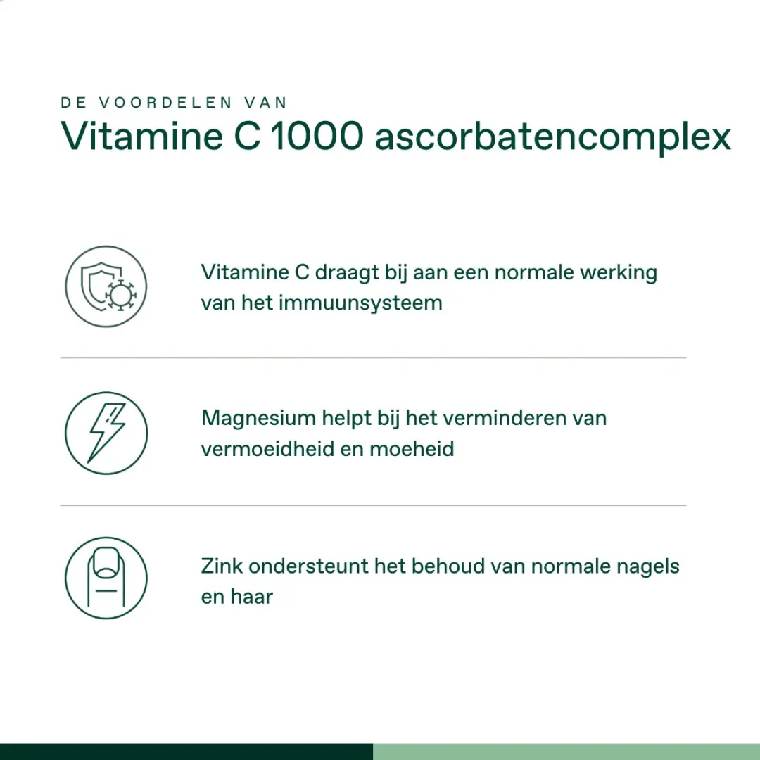 Bonusan Vitamine C 1000 Ascorbatencomplex 180 Tabletten - Met Zink & Magnesium