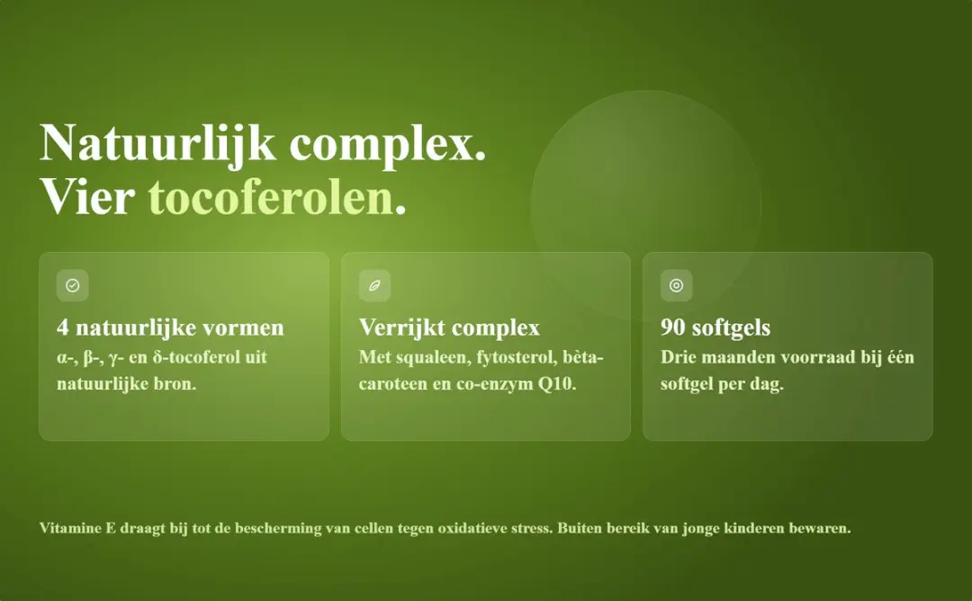OstroVit Vitamine E Natuurlijk Tocoferolcomplex 90 Capsules - Pillendoos