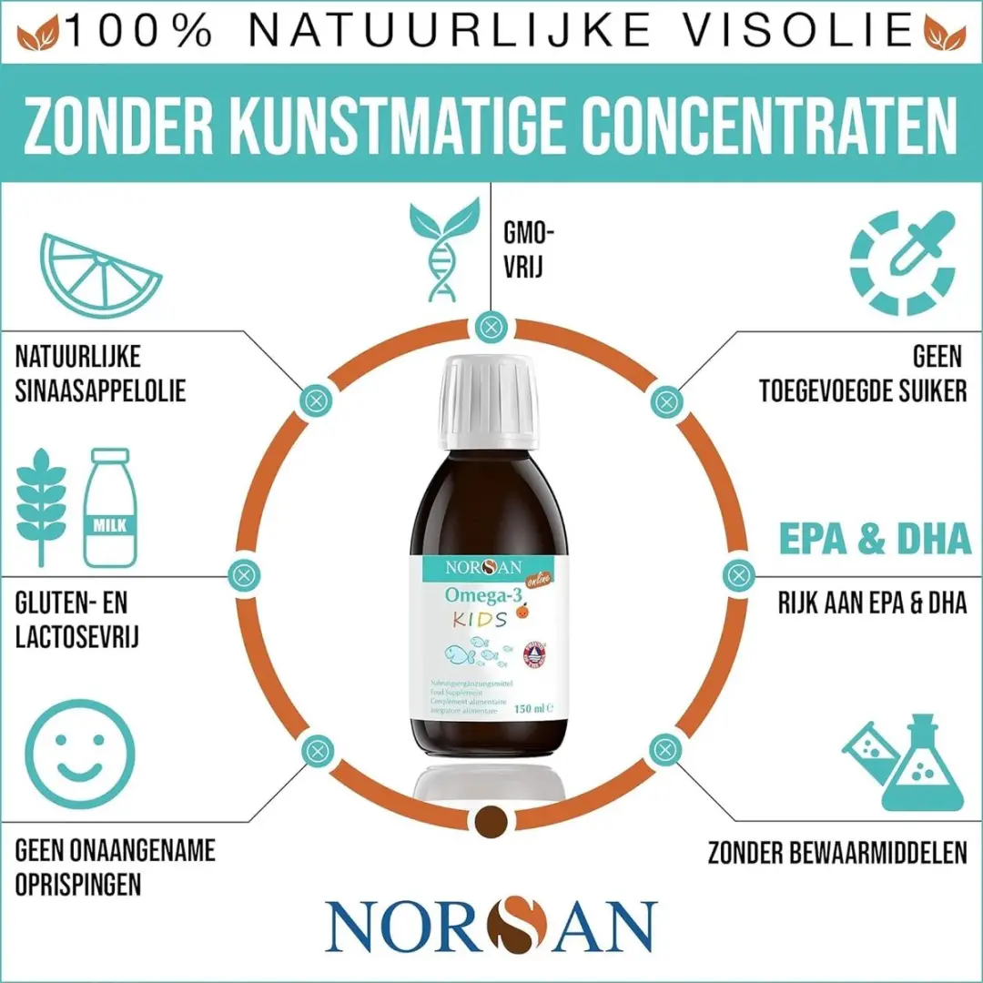 Norsan Omega-3 Kids Visolie - 3x150ml
