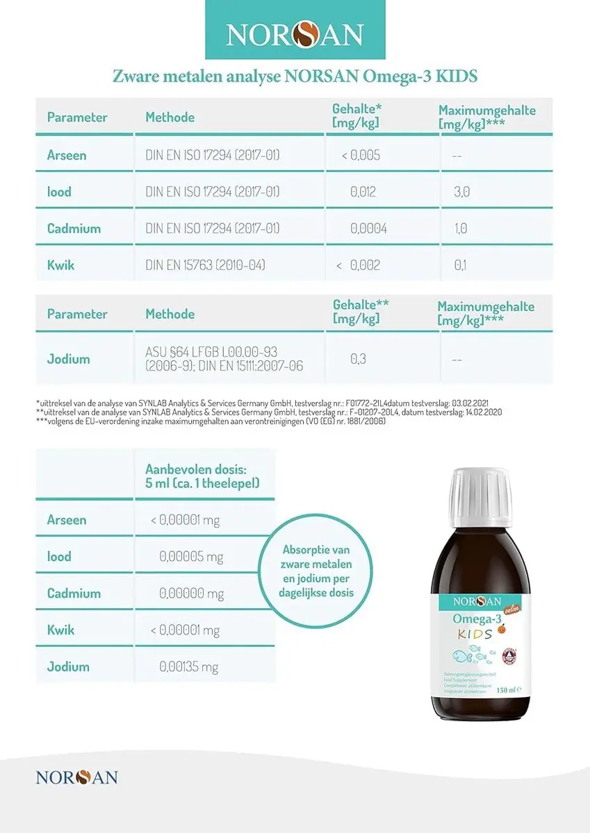 Norsan Omega-3 Kids Visolie - 3x150ml