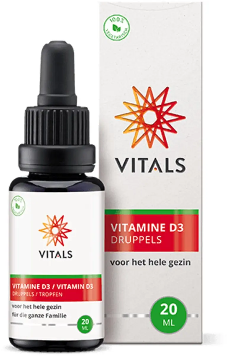 Vitals Vitamine D3 Druppels 2x20ml